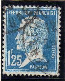 FRANCE 1923 DEFIN 1F25 BLUE FINE USED. SG 400c. CAT 11 POUNDS.