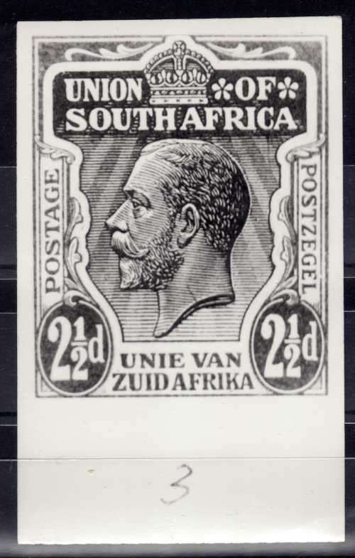 SOUTH AFRICA B&W PHOTO OF 1913 ORIGINAL ESSAY KGV. BACK STAMP POST OFFICE ARCHIVES, ESSAYS.