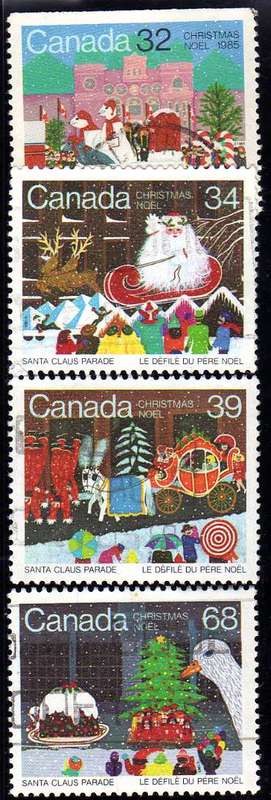 CANADA 1985 "CHRISTMAS" SET OF 4 VFU. SG 1181-84. CAT 4,80 POUNDS.