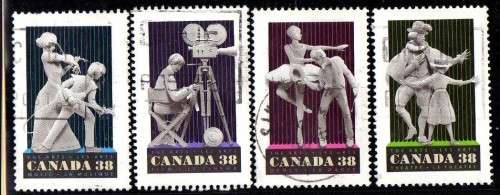 CANADA 1989 "ARTS AND ENTERTAINMENT" SET OF 4 VFU. SG 1338-41. CAT 5 POUNDS.