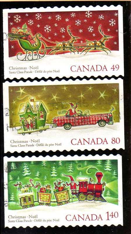 CANADA 2004 "CHRISTMAS" SET OF 3 VFU. SG 2300-2302. CAT 5,45 POUNDS.