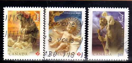 CANADA 2009 "CHRISTMAS" (1ST ISSUE) SET OF 3 VFU. SG 2638-40. CAT 7,45 POUNDS.