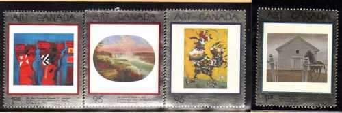 CANADA 1999-2002 "ART CANADA" 4 STAMPS UMM. SG 1912, 2011, 2097, 2133. CAT 6,30 POUNDS.