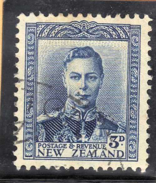 NEW ZEALAND 1938-44 DEFIN SET OF 7 FINE - V.F.U. SG 603-609. CAT 4 POUNDS.