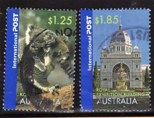 AUSTRALIA 2006 INTERNATIONAL GREETING STAMPS SET OF 2 VFU. SG 2638-39. CAT 4 POUNDS.