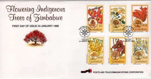 ZIMBABWE 1996 ALL 4 COMMEMORATIVE SETS FOR THE YEAR ON FDC. SG 918-937. CAT STAMPS 13 POUNDS.