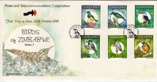 ZIMBABWE 1998 ALL 4 COMMEMORATIVE SETS FOR THE YEAR ON FDC. SG 960-979. CAT STAMPS 11,60 POUNDS.