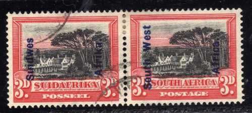 South West Africa 1926-1927 Pictorial 3d black and red vfu. SG 50. £32 (2022)