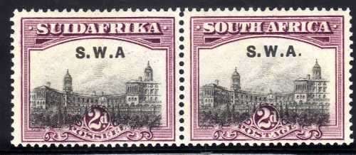 SOUTH WEST AFRICA 1927/30 2d PERF 13,5 UP VARIETY NO STOP AFTER "A" LMM. SACC 83c. CAT R1700.