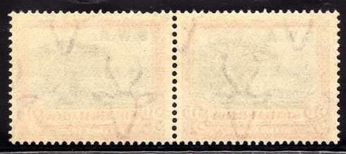 SOUTH WEST AFRICA 1927/30 3d PERF 14 HORIZONTAL PAIR LMM. SACC 84. CAT R100.