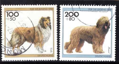 GERMANY 1996 "DOGS" PART SET OF 2 VFU. SG 2699-2700. CAT 5,90 POUNDS.