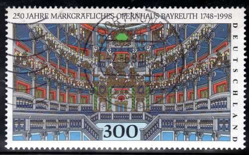 GERMANY 1998 "250th ANNIV OF BAYREUTH OPERA HOUSE" VFU. SG 2845. CAT 3,50 POUNDS.