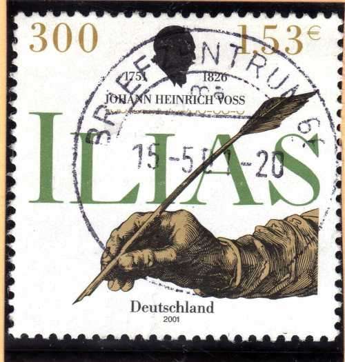 GERMANY 2001 "250th BIRTHDAY OF J.H. VOSS" VFU. SG 3040. CAT 3,75 POUNDS.