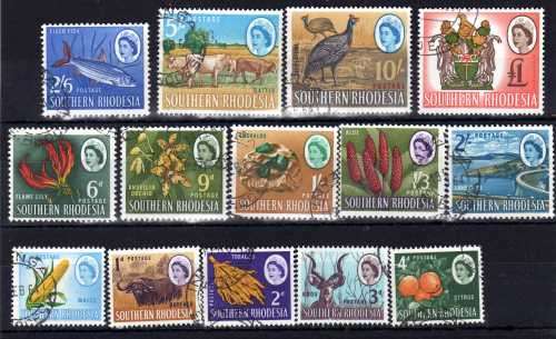 SOUTHERN RHODESIA 1964 DEF SET OF 14 VFU. SACC 94-107. CAT R694 (SACC 2017/18).