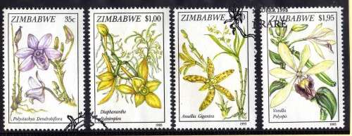 ZIMBABWE 1993 ORCHIDS SET OF 4 VFU. SG 860-63. CAT 4,75 POUNDS.