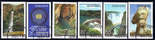 ZIMBABWE 1991 "COMMONWEALTH HEADS MEETING" SET OF 6 VFU. SG 816-821. CAT 4,50 POUNDS.