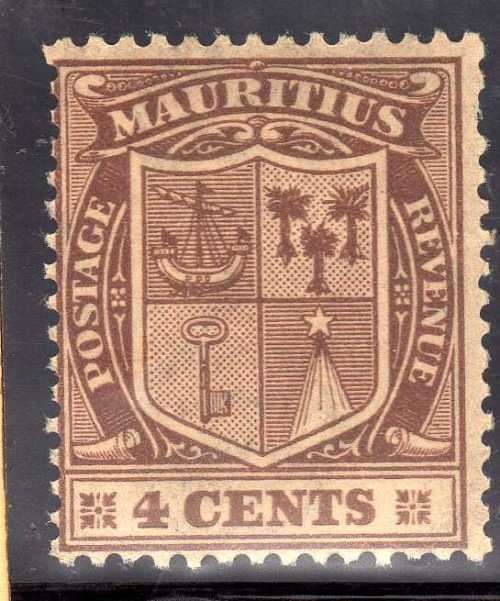 MAURITIUS 1910 DEFIN 4c BROWN UNMOUNTED MINT BROWN GUM. SG 211. CAT 4,25 POUNDS.