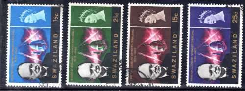 SWAZILAND 1966 "CHURCHILL COMM" SET OF 4 VFU. SACC 116-119. CAT R81.