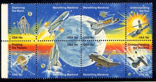 UNITED STATES OF AMERICA 1981 "SPACE ACHIEVEMENTS" SET OF 8 UMM. SG 1886-93. CAT 5,60 POUNDS.