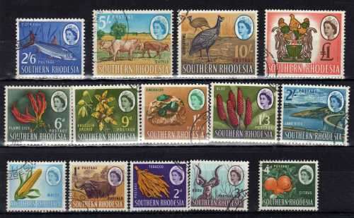 SOUTHERN RHODESIA 1964 DEF SET OF 14 VFU. SACC 94-107. CAT R694 (SACC 2017/18).
