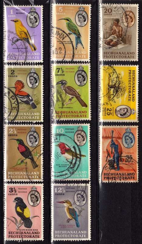 BECHUANALAND 1961 DEFIN PART SET OF 11 FINE - VERY FINE USED. SACC 164-174. CAT R499.
