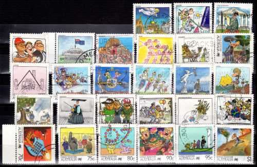 AUSTRALIA 1988 "LIVING TOGETHER" SET OF 27  VFU. SG 1111-1136. CAT 31 POUNDS.