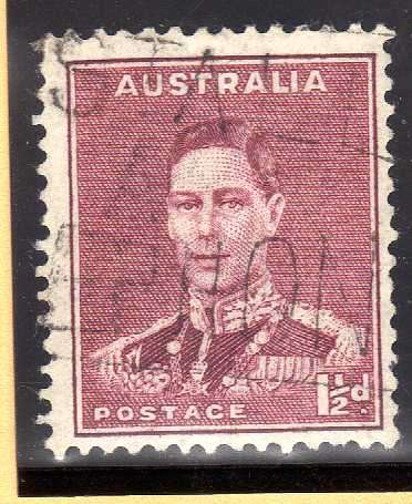 AUSTRALIA 1937-49 1,5d MAROON PERF 13,5 x 14 VERY FINE USED. SG 166. CAT 5,50 POUNDS.