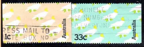 AUSTRALIA 1985 DEFIN SET OF 2 VFU. SG 970-71. CAT 3,55 GBP.