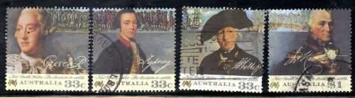 AUSTRALIA 1986 "AUSTRALIAN SETTLEMENT" (5TH ISSUE) SET OF 4 VFU. SG 1019-1022. CAT 6,65 POUNDS.