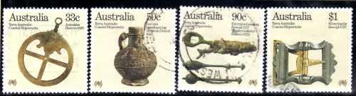 AUSTRALIA 1985 "AUSTRALIAN SETTLEMENT" (3RD ISSUE) SET OF 4 VFU. SG 993-996. CAT 7,15 POUNDS.