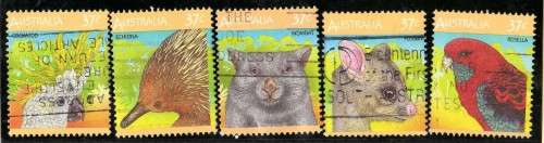 AUSTRALIA 1987 "AUSTRALIAN WILDLIFE" 2ND SERIES SET OF 5 VFU. SG 1072-76. CAT 4,25 POUNDS.