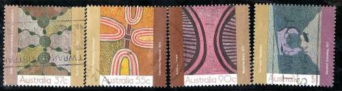 AUSTRALIA 1988 "ART OF THE DESERT" SET OF 4 VFU. SG 1150-1153. CAT 4,90 POUNDS.