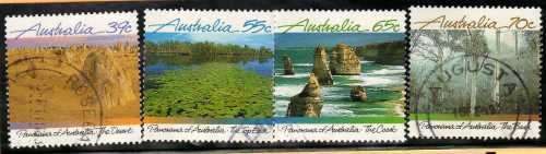 AUSTRALIA 1988 "PANORAMA OF AUSTRALIA" SET OF 4 VFU. SG 1161-64. CAT 5,50 POUNDS.