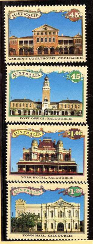 AUSTRALIA 1992 "CENT OF GOLD DISCOVERY" SET OF 4 UMM. SG 1377-80. CAT 5,60 POUNDS.