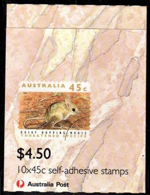 AUSTRALIA 1992 THREATENED SPECIES BOOKLET OF 10 UMM. SG 1312-17. CAT 8 POUNDS.