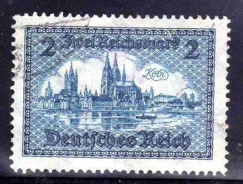 GERMANY 1930 2 MARK INSC ZWEI REICHMARK VERY FINE USED. SG 458. CAT 20 POUNDS.