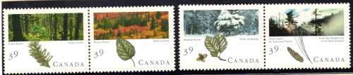 CANADA 2 SETS OF 4 UMM (1) 1990 CANADIAN FORESTS SG 1394-97 (2) 1993 FOLK SONGS SG 1564-7 CAT 6 GBP