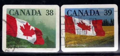 CANADA 1989 SET OF 5 SELF ADHESIVE STAMPS VFU. SG 1328-1328e. CAT 12,75 POUNDS.