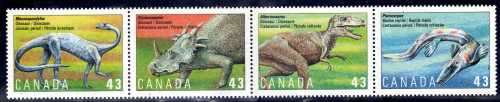 CANADA 1993 "DINOSAURS" SET OF 4 UMM. SG 1568-71. CAT 3,20 POUNDS.