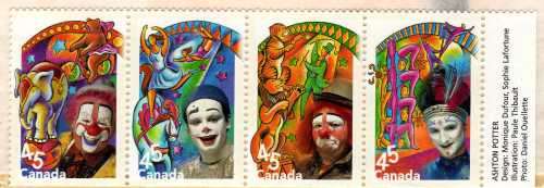 CANADA 1998 "CANADIAN CIRCUS" SET OF 4 UMM. SG 1851-54. CAT 5 POUNDS.