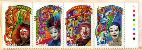 CANADA 1998 "CANADIAN CIRCUS" SET OF 4 UMM. SG 1851-54. CAT 5 POUNDS.