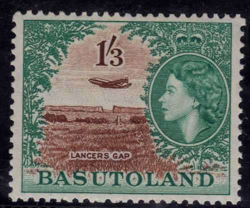 BASUTOLAND 1954 DEFINITIVE 1/3d LMM. SACC 50. CAT R600 FOR UMM. (SACC 2018)