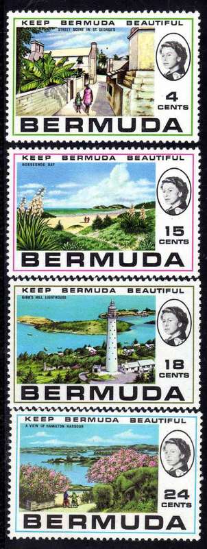 BERMUDA 1971 "KEEP BERMUDA BEAUTIFUL" SET OF 4 UMM. SG 271-74. CAT 3,60 POUNDS.