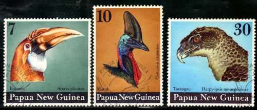 PAPUA NEW GUINEA 1974 "BIRDS" SET OF 3 VFU. SG 270-272. CAT 11,25 POUNDS.