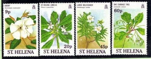 ST HELENA 1989 "RARE PLANTS" (2ND SERIES) SET OF 4 UMM. SG 531-534. CAT 4,10 POUNDS.