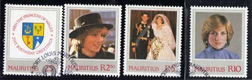 LESOTHO 1982 21ST BIRTHDAY PRINCESS DIANA SET OF 4 VFU. SG 514-7. CAT 4,75 GBP.