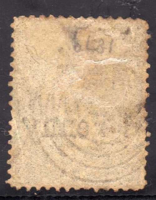 TRANSVAAL 1879 QV 6d SURCH "1 Penny" IN BLACK GOOD USED. SCARCE!! SACC 167. SG 141.