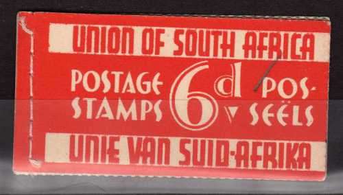 SOUTH AFRICA 1938 BOOKLET 12 COMPLETE. UNEXPLODED. 2 x 1/2d & 2 x 1d PANES. CAT R100.