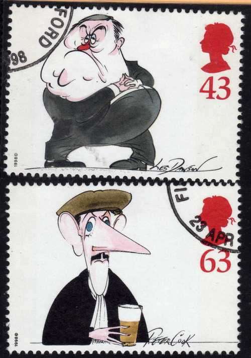 GREAT BRITAIN 1998 "COMEDIANS" SET OF 5 VFU. SG 2041-5. CAT 5,50 POUNDS.
