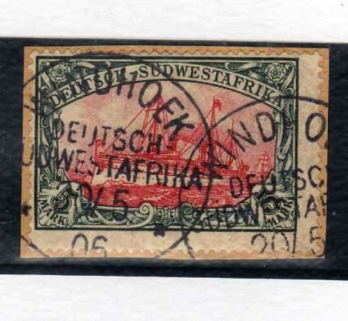 GERMAN SOUTH WEST AFRICA 1901 YACHT DEFIN SET OF 13 + SHADE OF 20Pfg VFU. SACC 13-25. CAT R5955.